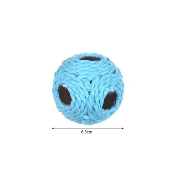 Juguete para gatos - pelota de yute con cascabel interior 6,5 cm