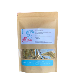 Akira snacks - Galletas de pollo y espinaca