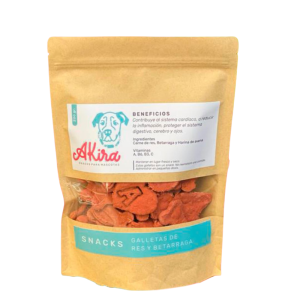 Akira snacks - Galletas de res y betarraga