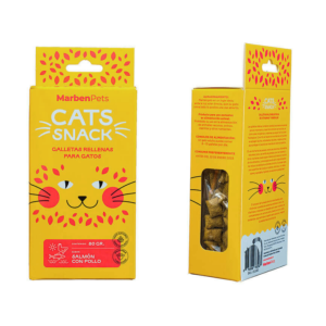 Cat snack - Galletas rellenas sabor salmon con pollo