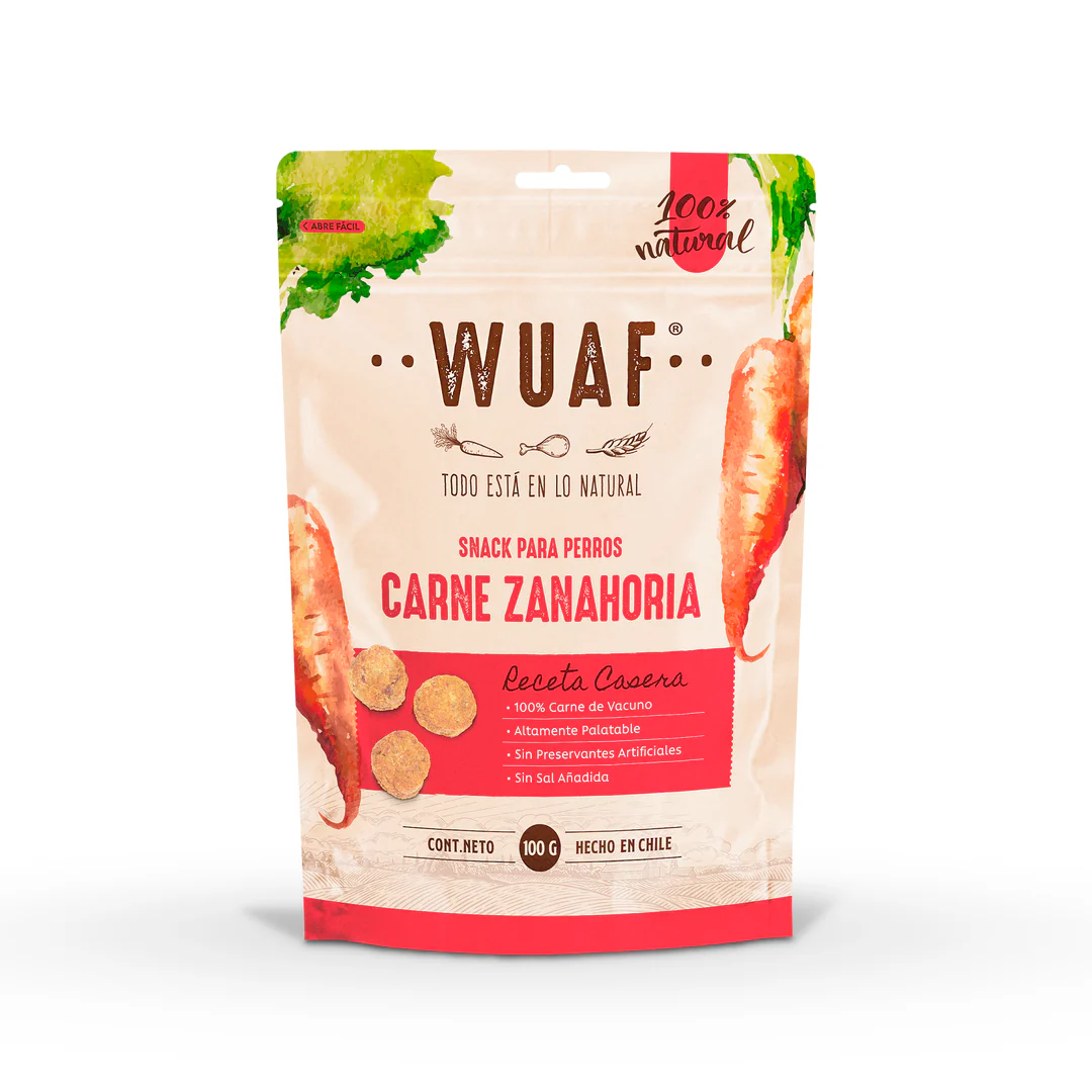Wuaf - Snack receta casera carne zanahoria
