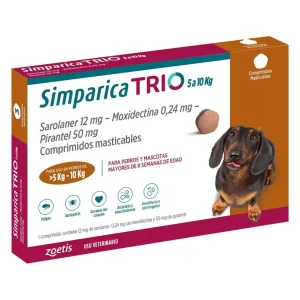 Simparica trio 5 a 10 kg 1 comprimido