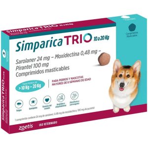 Simparica trio 10 a 20 kg 1 comprimido