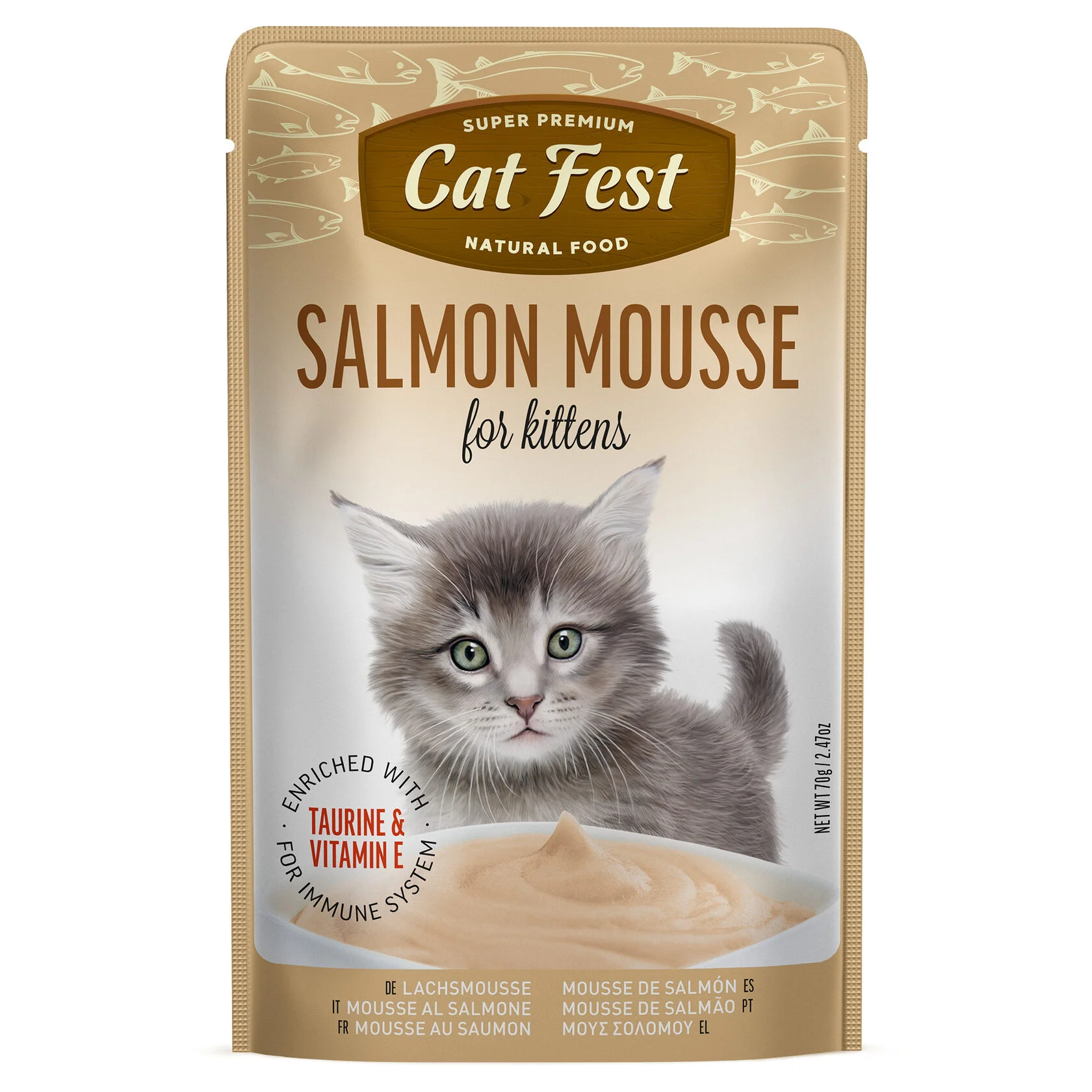 Cat fest mousse de salmon para gatitos