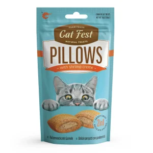 Cat fest pillows relleno con crema de camarones