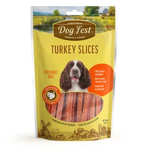 Dog fest rebanadas de pavo