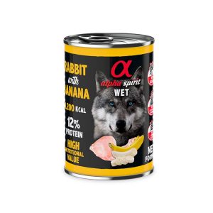 Alpha spirit - Alimento humedo para perros conejo y platano