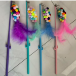 Varilla para gatos - piña con plumas