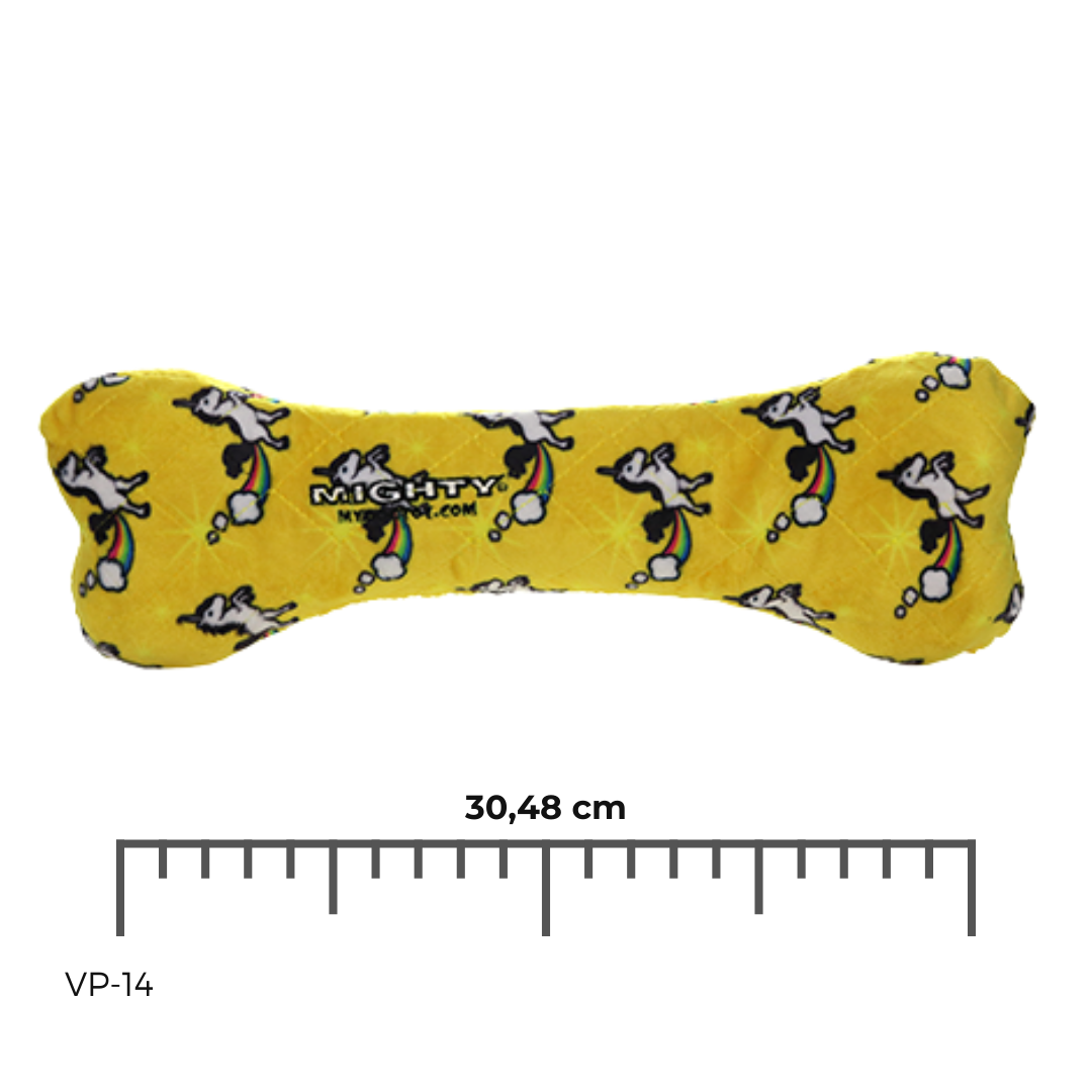 VP-14-1 Mighty dog toys - Hueso amarillo unicornios - Imagen 1