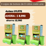 Pack 3 cajas de bolsas para popo