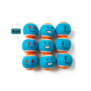 Set 3 pelotas talla s 4cm diseño caritas