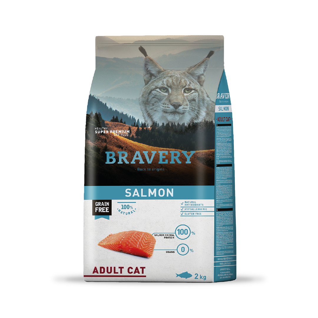 4GA070004-1 Bravery gato adulto salmon 2kg - Imagen 1