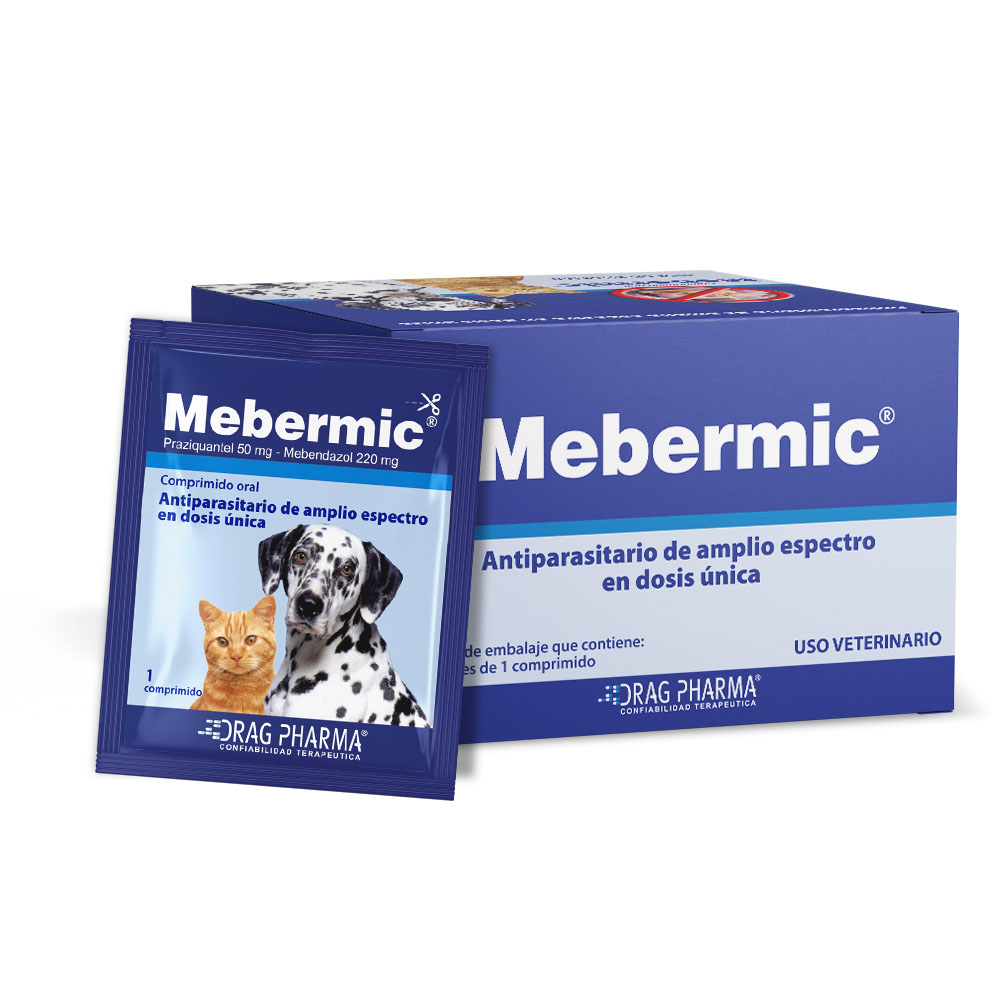 MEBERMIC Mebermic - Antiparasitario interno para perros y gatos 1 comprimido - Imagen 1