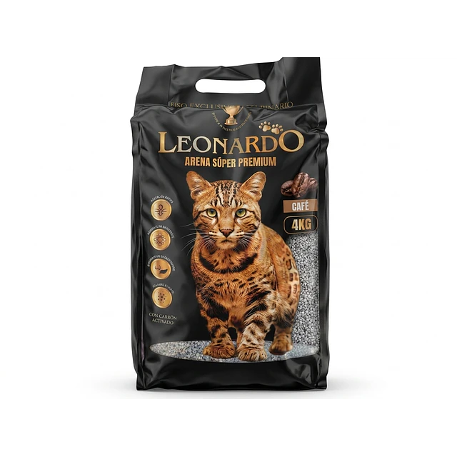 640 Arena sanitaria Leonardo 4kg aroma cafe - Imagen 1